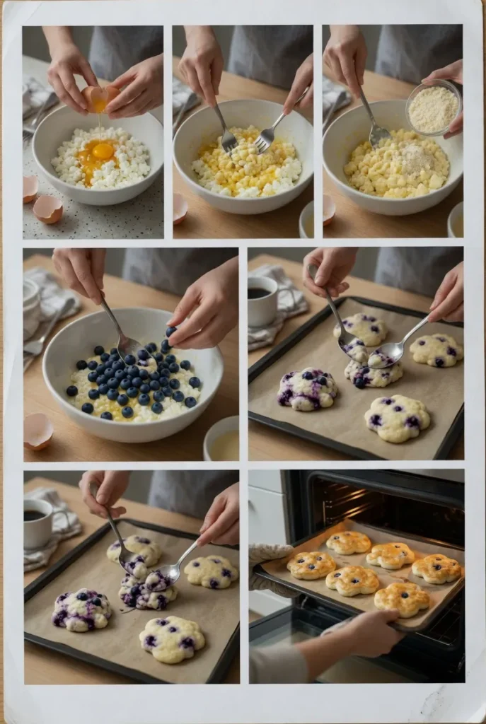 Fluffy Cottage Cheese Blueberry Cloud Bread – Easy Breakfast Recipe fo 8 Fluffy Cottage Cheese Blueberry Cloud Bread