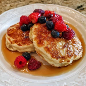 Fluffy Pancakes with Maple Syrup