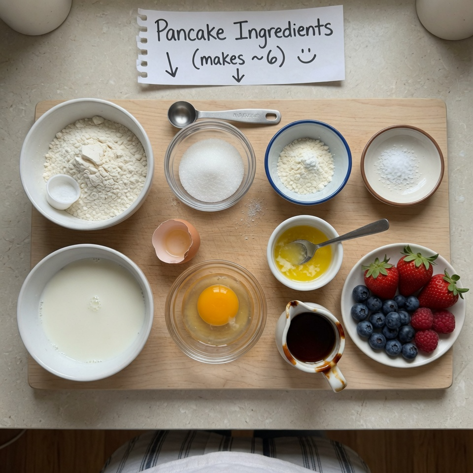 Fluffy Pancakes with Maple Syrup