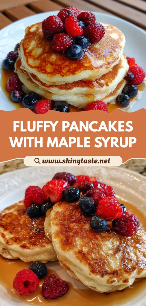 Fluffy Pancakes with Maple Syrup