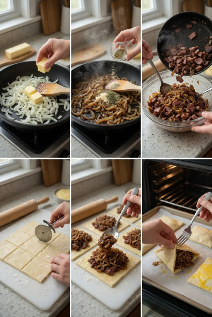 French Onion Smoked Beef Rolls