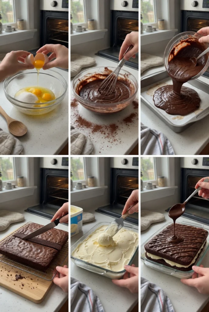 Frozen Brownie Ice Cream Cake