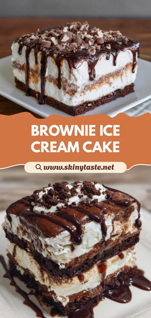 Frozen Brownie Ice Cream Cake