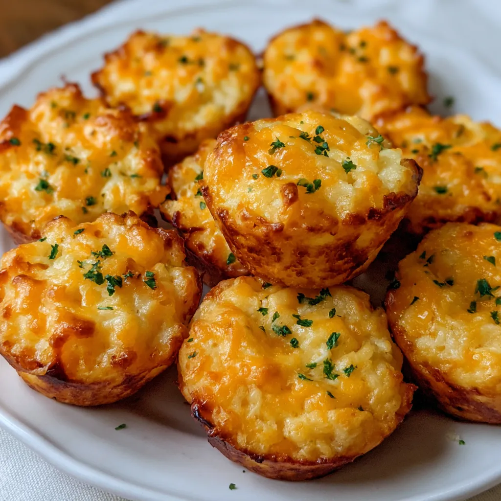 Golden Cheesy Mashed Potato Puffs