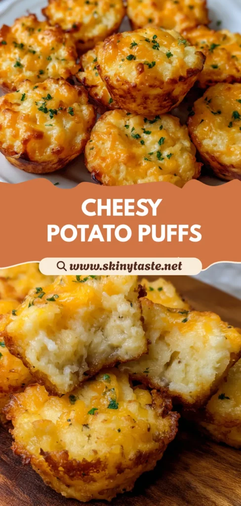 Golden Cheesy Mashed Potato Puffs