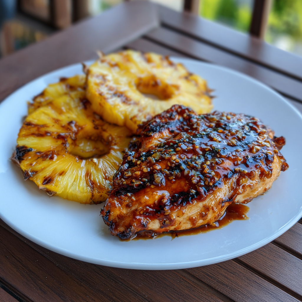 Grilled Aloha Chicken and Pineapple