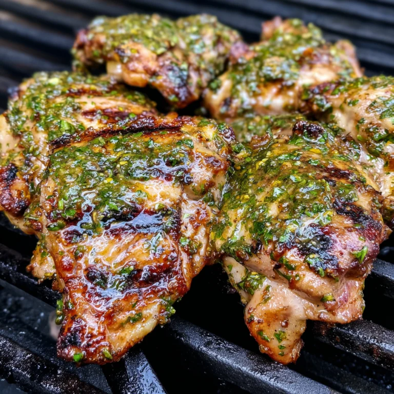 Grilled Chicken Thighs with Chimichurri