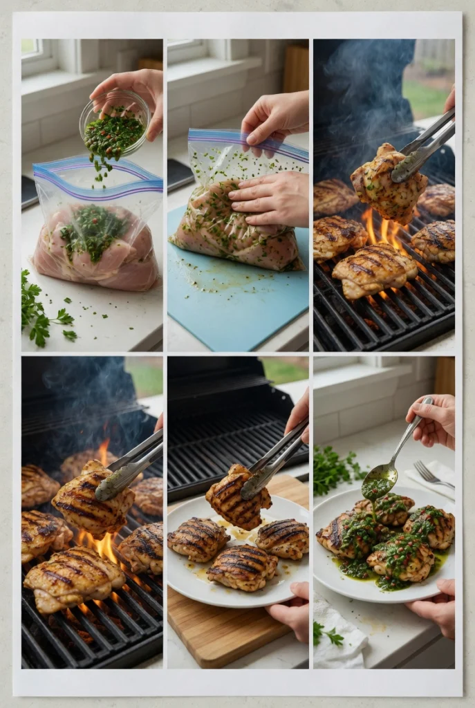Grilled Chicken Thighs with Chimichurri