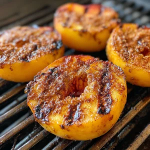 Grilled Peaches with Cinnamon and Brown Sugar