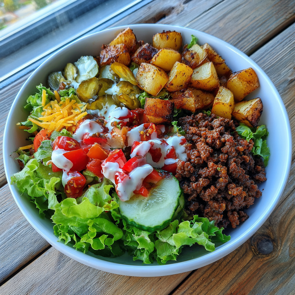 Healthy Burger Bowls