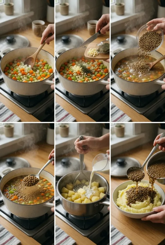 Hearty Lentil Stew with Creamy Mashed Potatoes – Easy Comfort Recipe 8 Hearty Lentil Stew with Creamy Mashed Potatoes