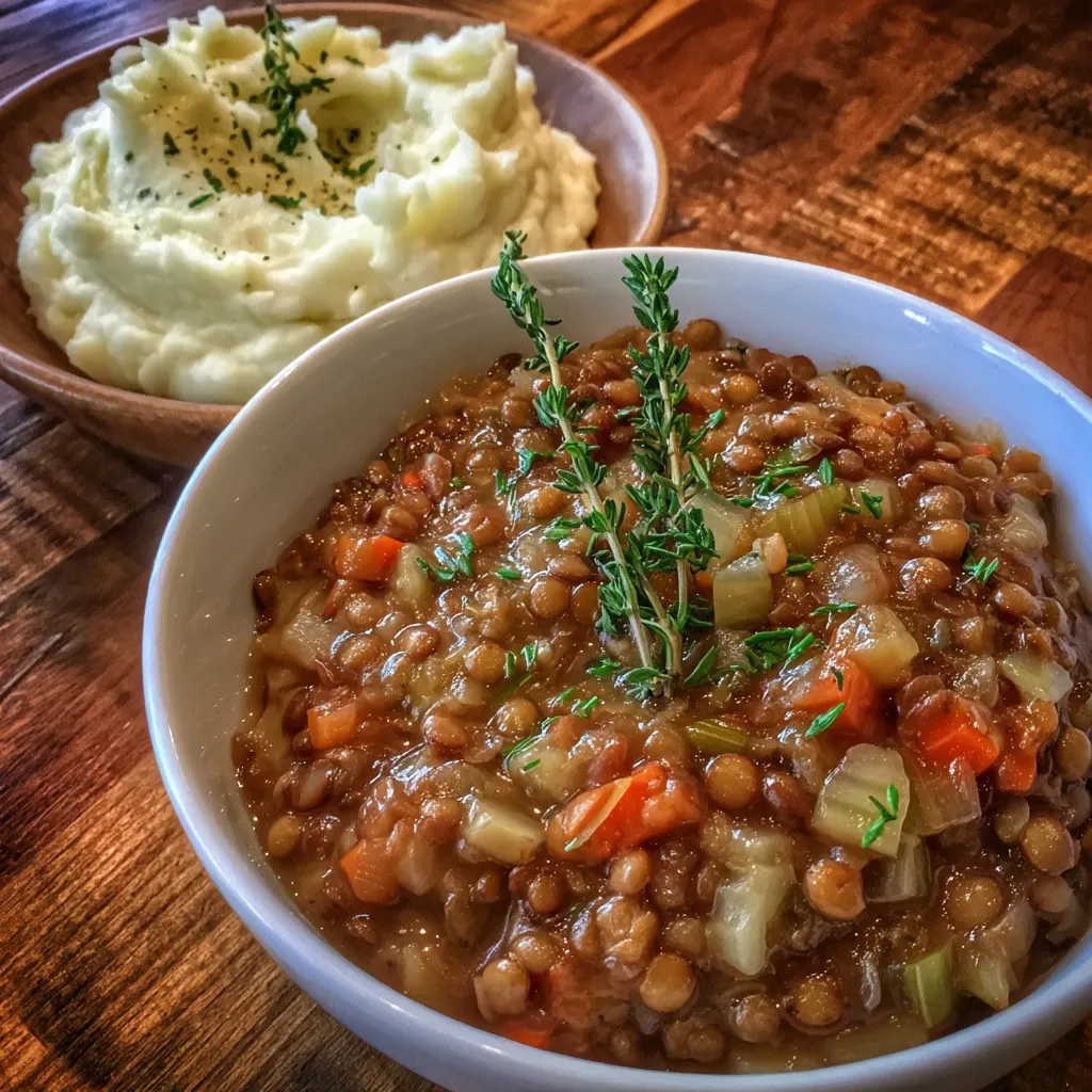 Hearty Lentil Stew with Creamy Mashed Potatoes – Easy Comfort Recipe 9 Hearty Lentil Stew with Creamy Mashed Potatoes