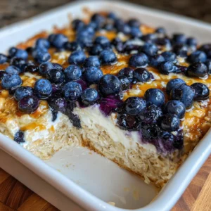High Protein Blueberry Cottage Cheese Breakfast Bake
