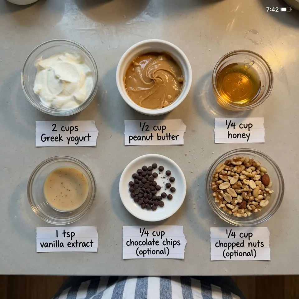 High Protein Frozen Peanut Butter Greek Yogurt Bites
