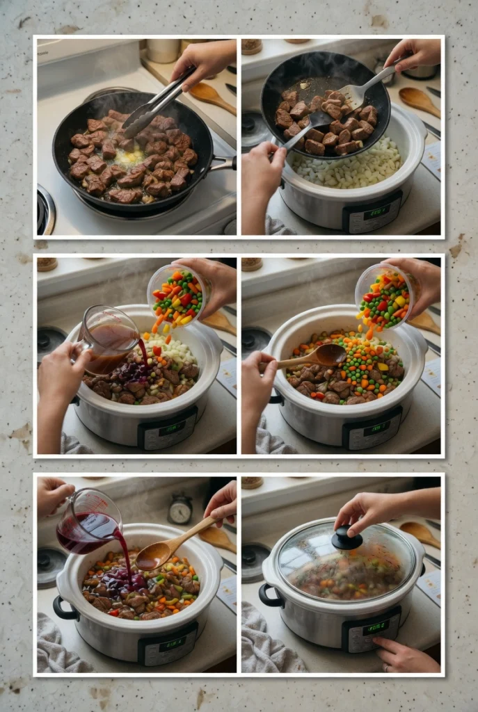 High Protein Slow Cooker Beef Dinner