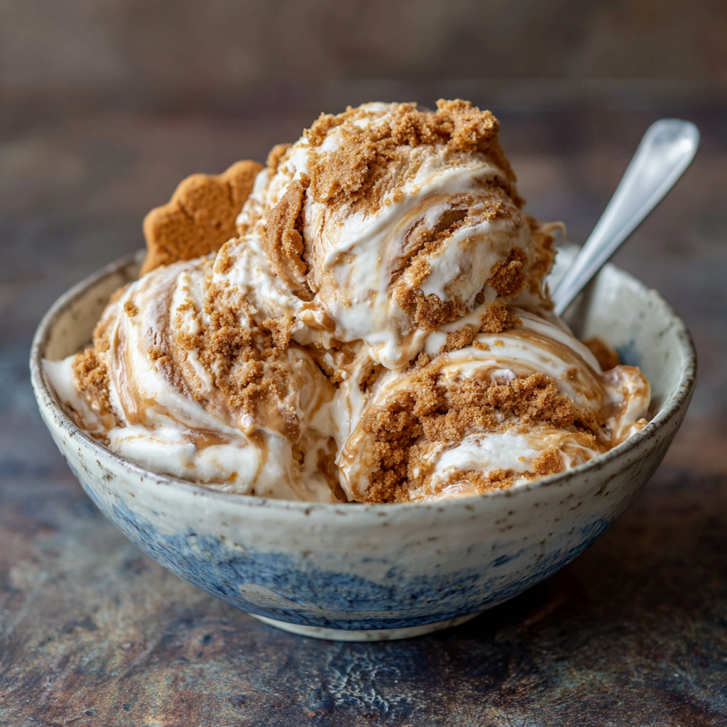 Homemade Cookie Butter Ice Cream