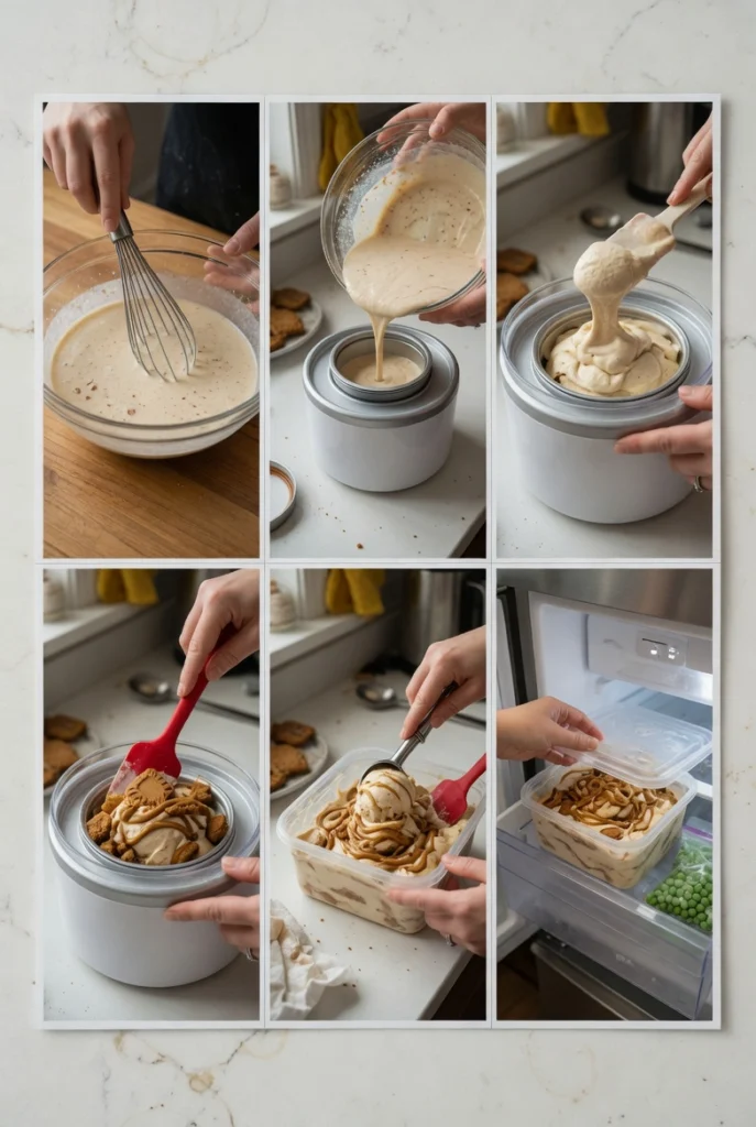 Homemade Cookie Butter Ice Cream