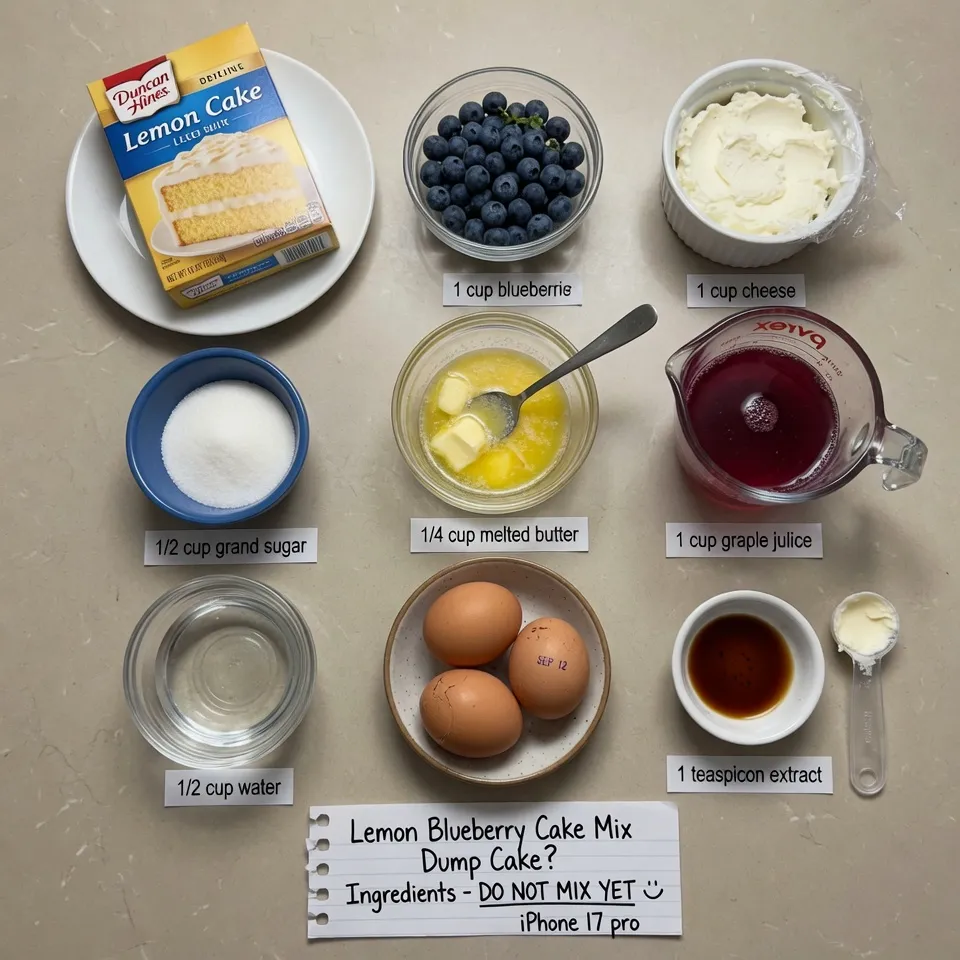 Lemon Blueberry Cheesecake Dump Cake – Easy Summer Dessert for 12 7 Lemon Blueberry Cheesecake Dump Cake