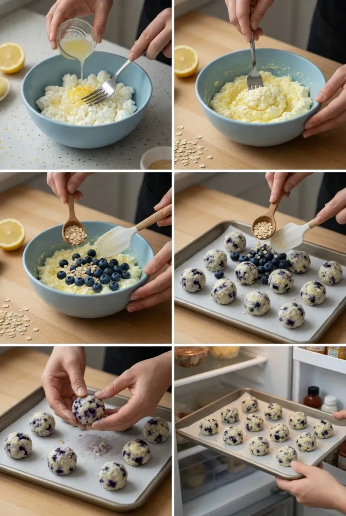 Lemon Blueberry Cottage Cheese Protein Bites – Quick Fitness Snack 8 Lemon Blueberry Cottage Cheese Protein Bites
