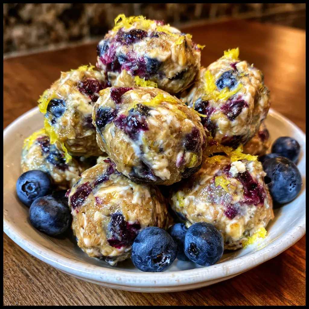 Lemon Blueberry Cottage Cheese Protein Bites – Quick Fitness Snack 9 Lemon Blueberry Cottage Cheese Protein Bites