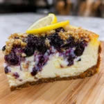 Lemon Blueberry Crumble Cheesecake