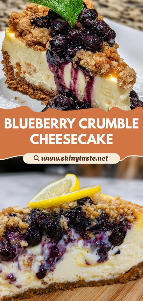 Lemon Blueberry Crumble Cheesecake