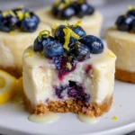 Mini Lemon Blueberry Cheesecakes