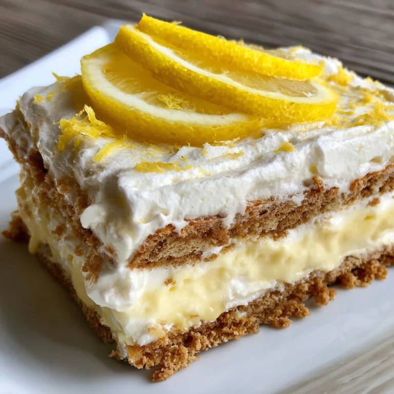 No-Bake Lemon Éclair Cake