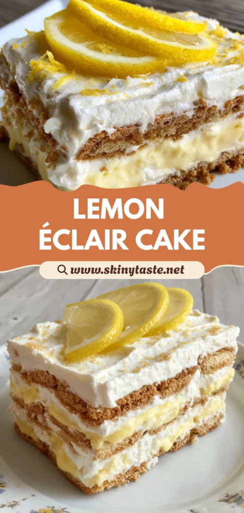 No-Bake Lemon Éclair Cake
