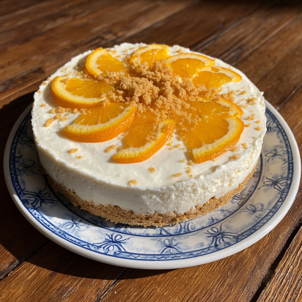 No-Bake Orange Creamsicle Cheesecake
