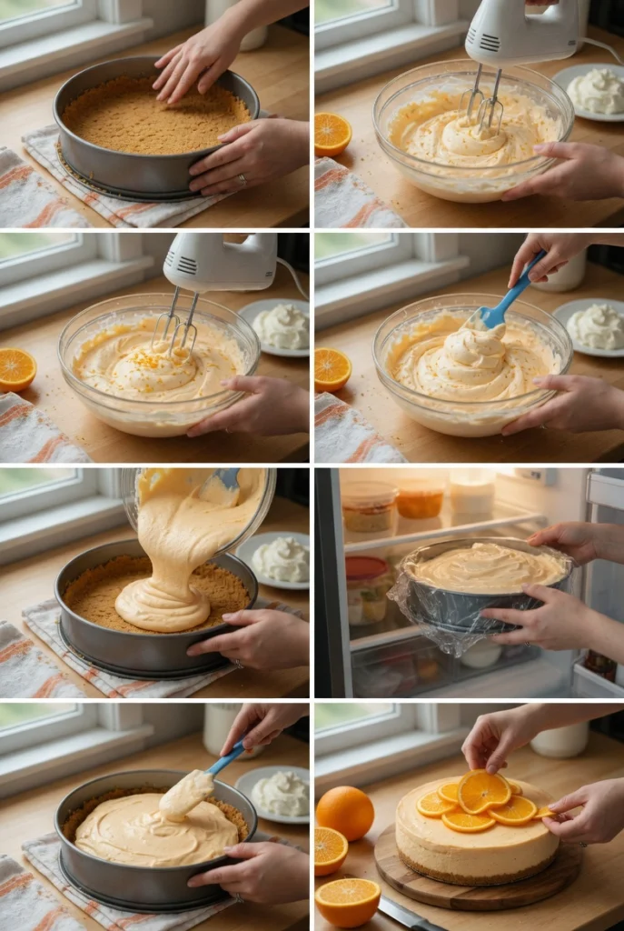 No-Bake Orange Creamsicle Cheesecake