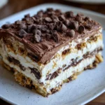 No Bake Peanut Butter Chocolate Lasagna