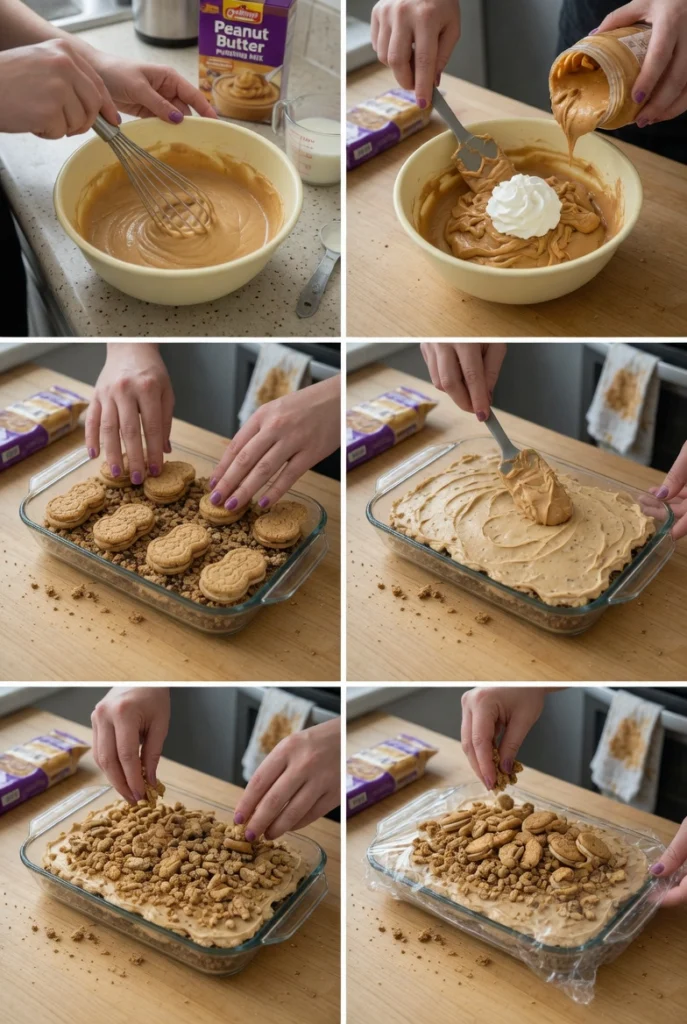 No Bake Peanut Butter Icebox Cake