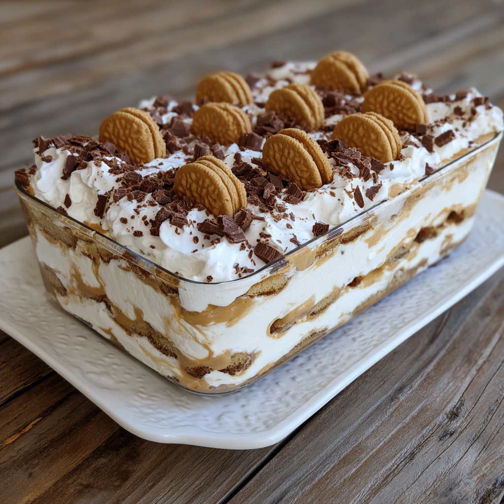 No Bake Peanut Butter Icebox Cake