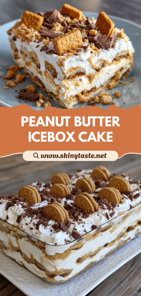 No Bake Peanut Butter Icebox Cake