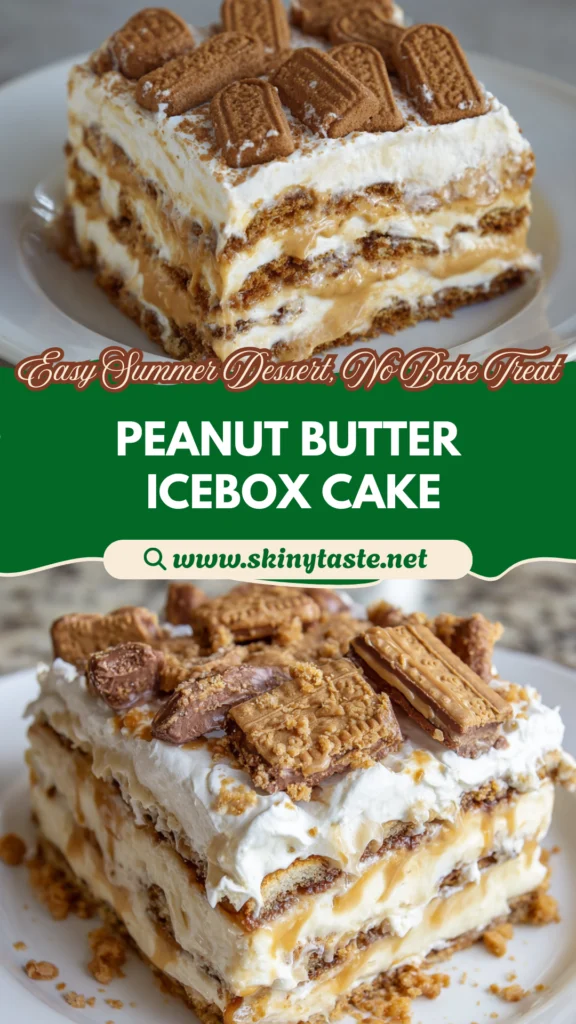 No Bake Peanut Butter Icebox Cake