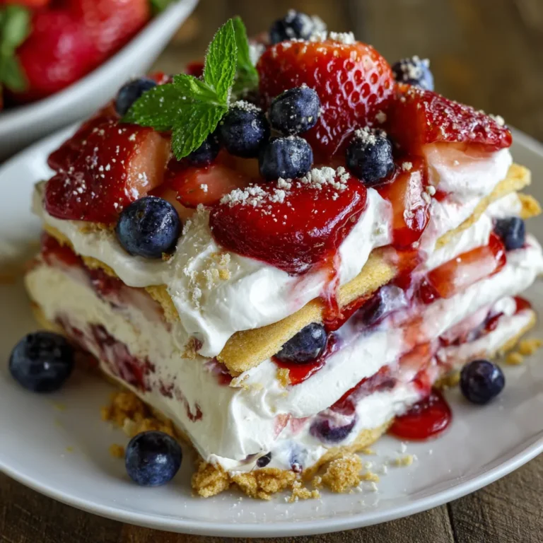 No-Bake Summer Berry Lasagna