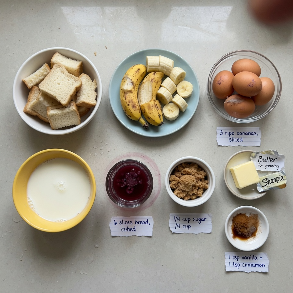 Overnight Baked Banana French Toast Casserole