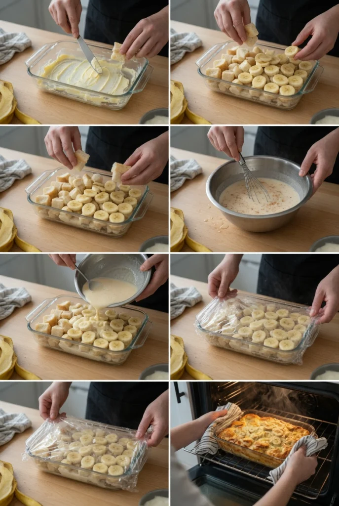 Overnight Baked Banana French Toast Casserole