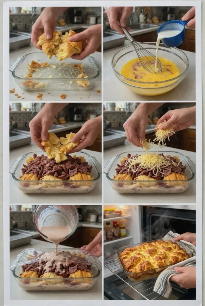 Overnight Croissant Breakfast Casserole - Easy Holiday Brunch Recipe 8 Overnight Croissant Breakfast Casserole