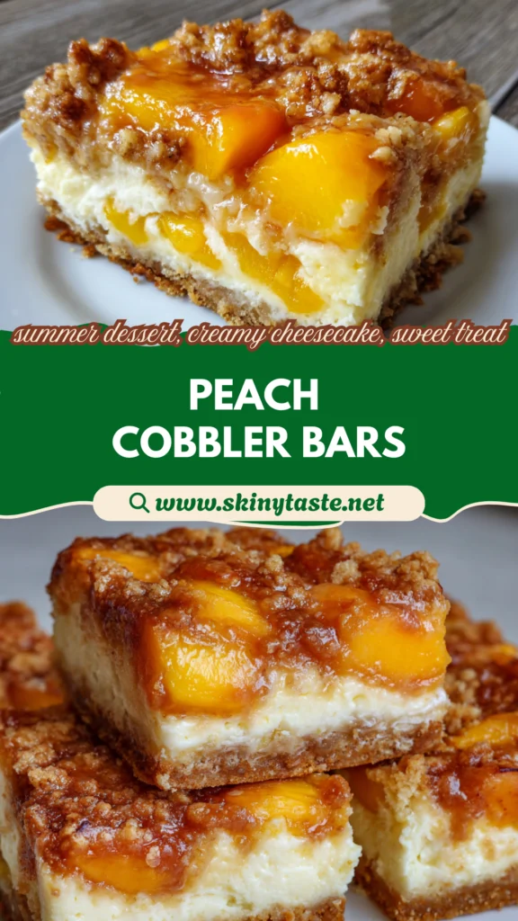 Peach Cobbler Cheesecake Bars