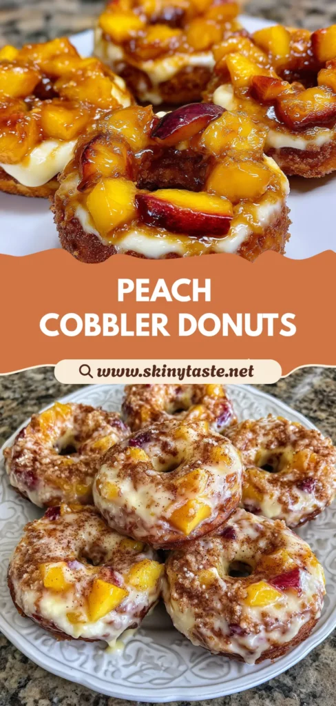 Peach Cobbler Cheesecake Donuts – Soft, Sweet, Creamy Breakfast Treat 10 Peach Cobbler Cheesecake Donuts