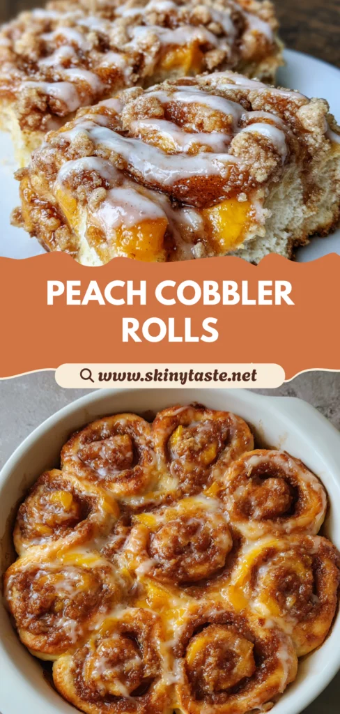 Peach cobbler cinnamon rolls