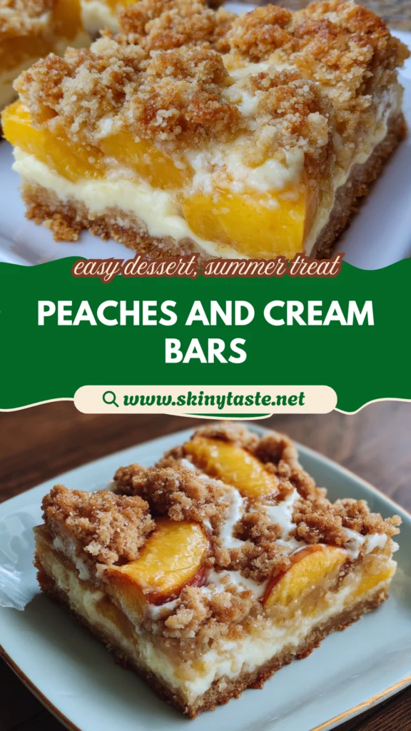 Peaches and Cream Crumble Bars