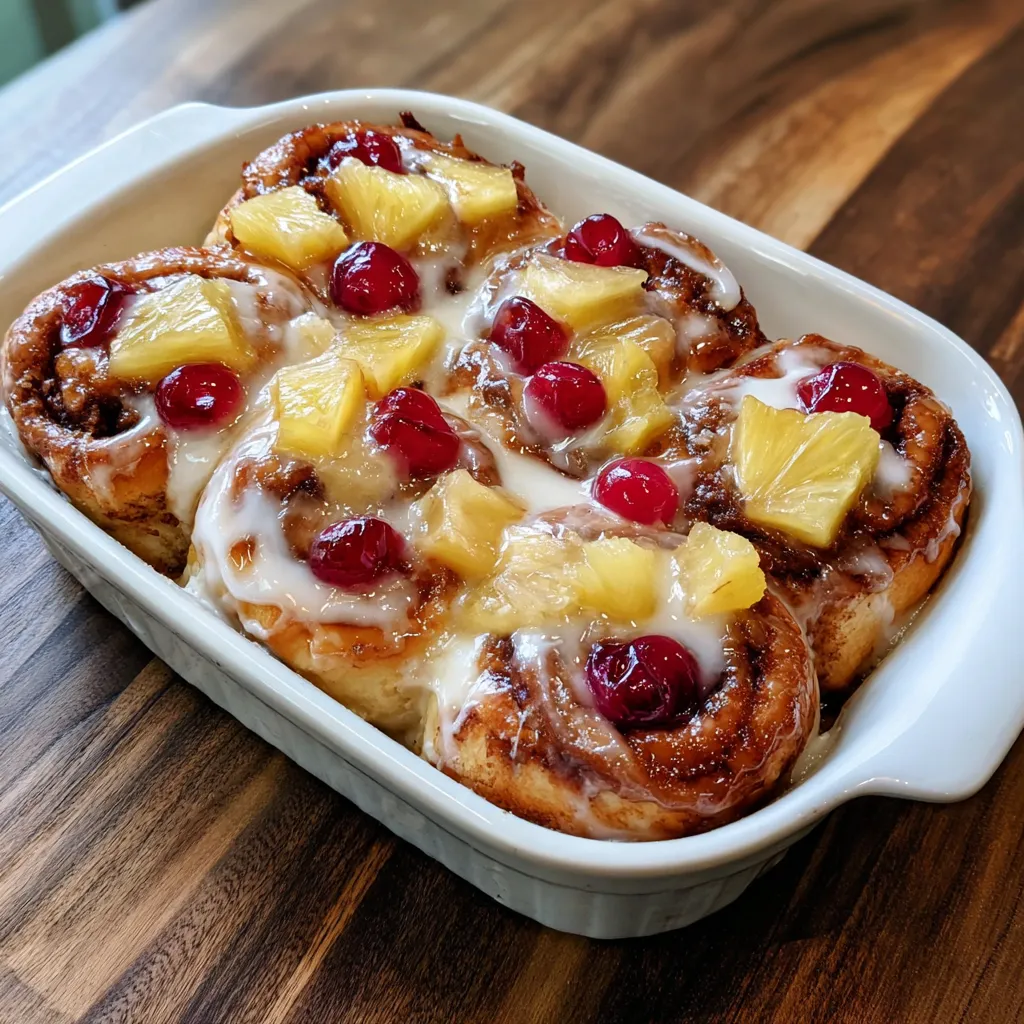 Easy Pineapple Upside Down Cinnamon Rolls Recipe for Breakfast 9 Pineapple Upside Down Cinnamon Rolls