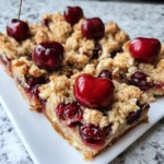 Quick Cherry Crumble Bars