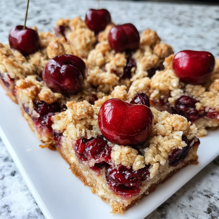 Quick Cherry Crumble Bars