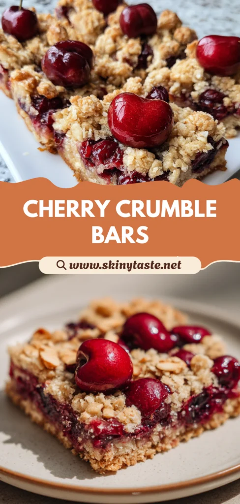 Quick Cherry Crumble Bars