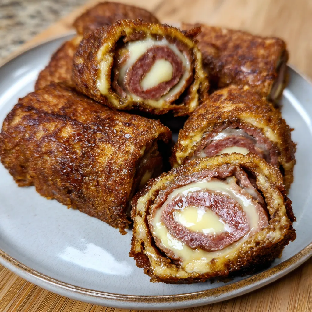Smoked Beef French Toast Roll-Ups