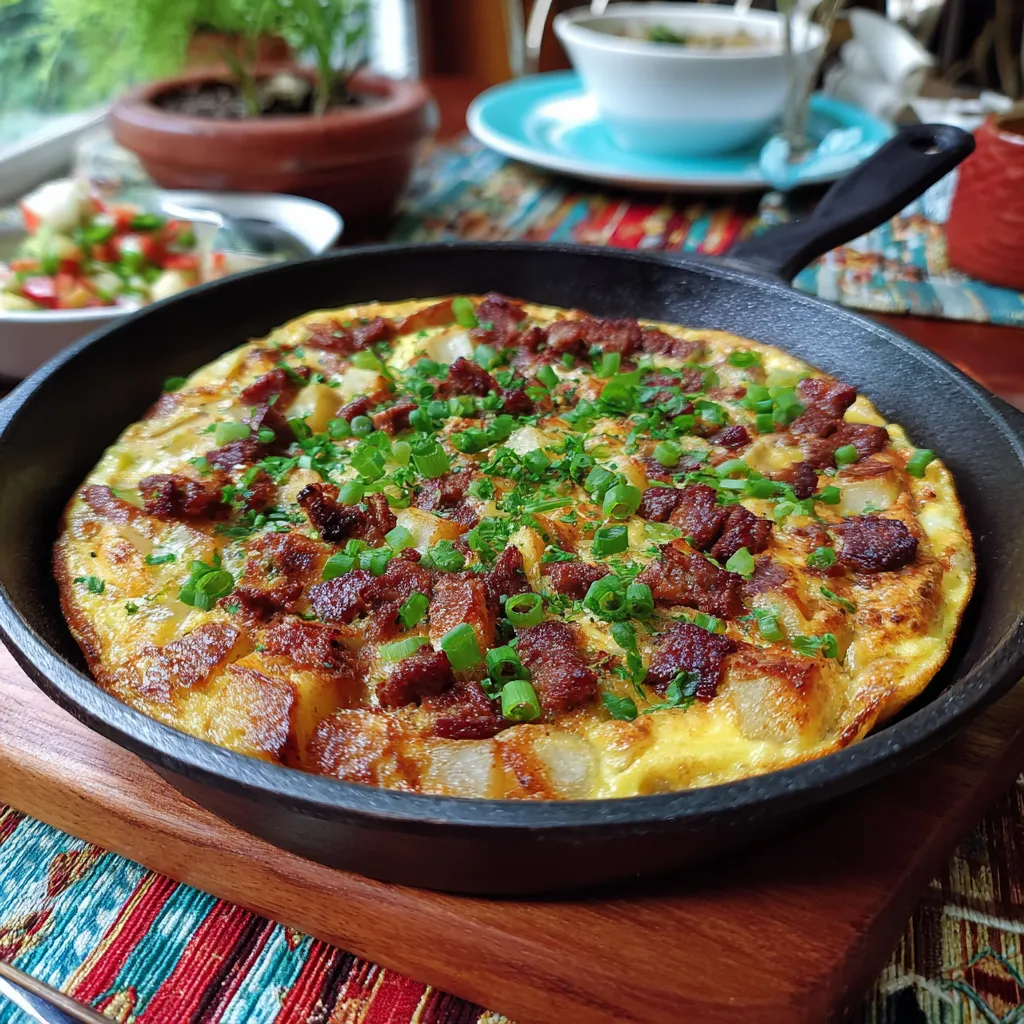 Smoked Beef Potato Frittata